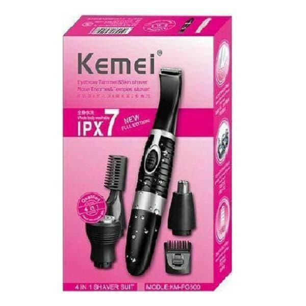Kemei KM-PG500 4in1 Skin Shaver & Trimmer Set