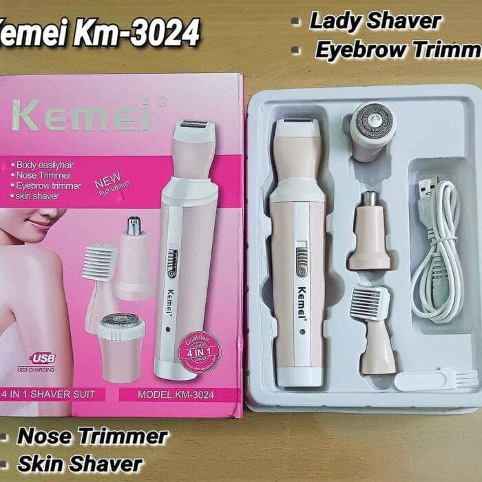 Kemei KM-3024 4in1 Rechargable Shaver Suit For Women