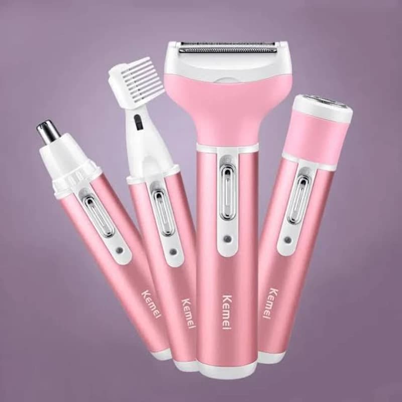 Kemei KM-6637 Multi Functional 4 In 1 Shaver For Women