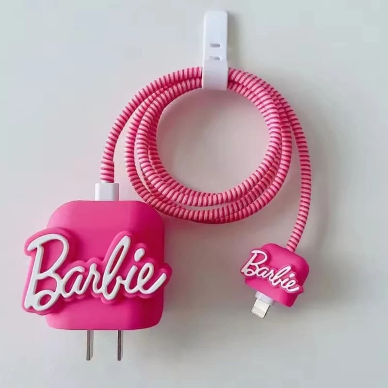 Barbie Charger Cover With Cable Protector For iPhone