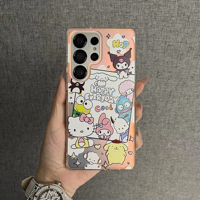 Shockproof Color Gradiant Sticker Phone Case For Samsung