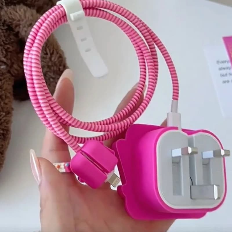 Barbie Charger Cover With Cable Protector For iPhone