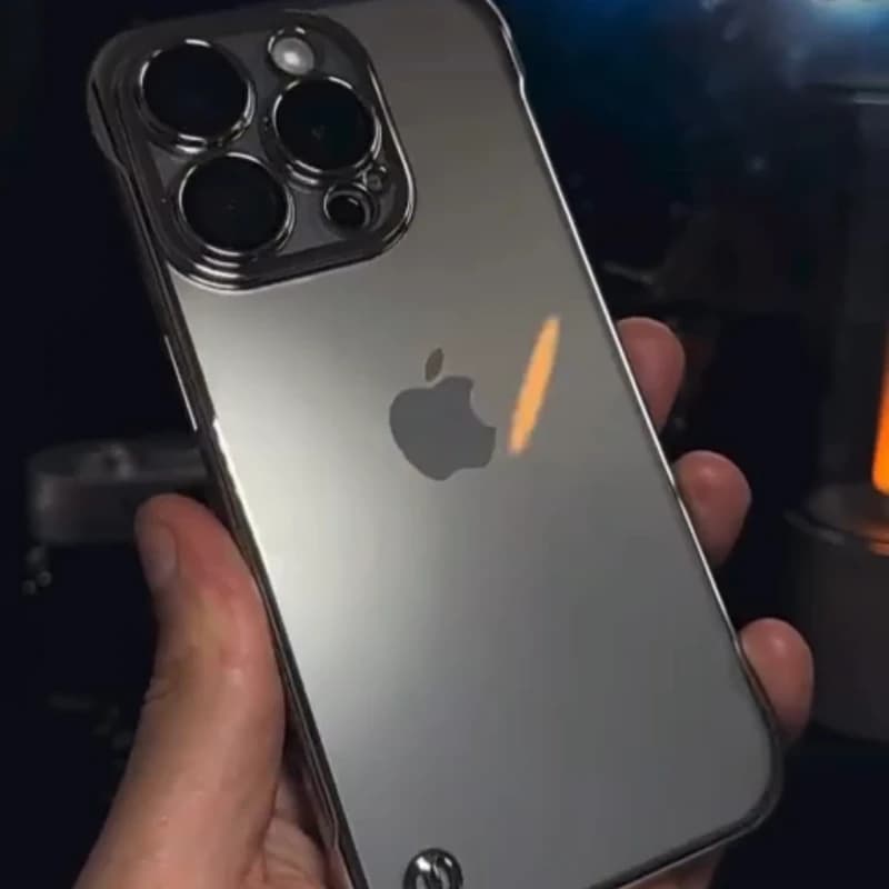 Ultra Thin Anti-Yellow Frameless 2 Cut Case With Camera Protector For iPhone