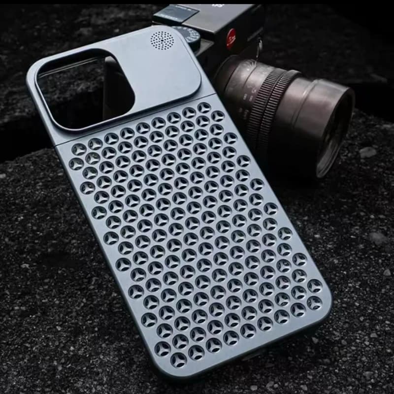 Metal Air Cooling 2 Cut Holes With Perfume Diffuser Case For iPhone