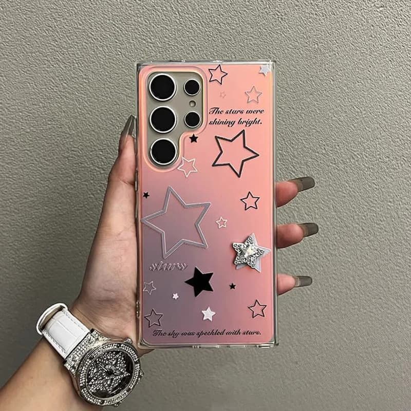 Colour Gradient 3D Star Stylies Case For Samsung