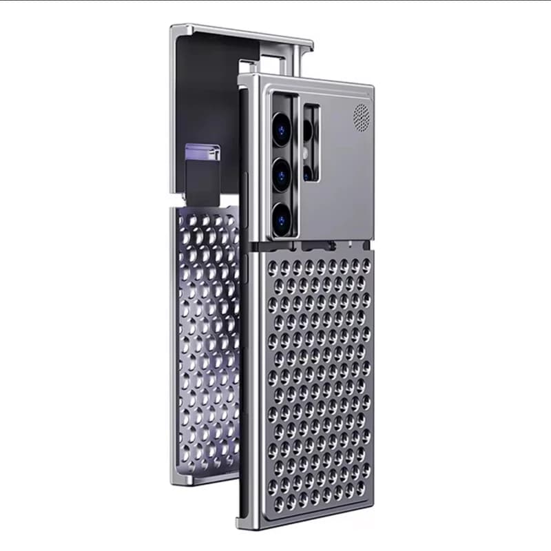Metal Air Cooling 2 Cut Holes With Perfume Diffuser Case For Samsung S24 Ultra